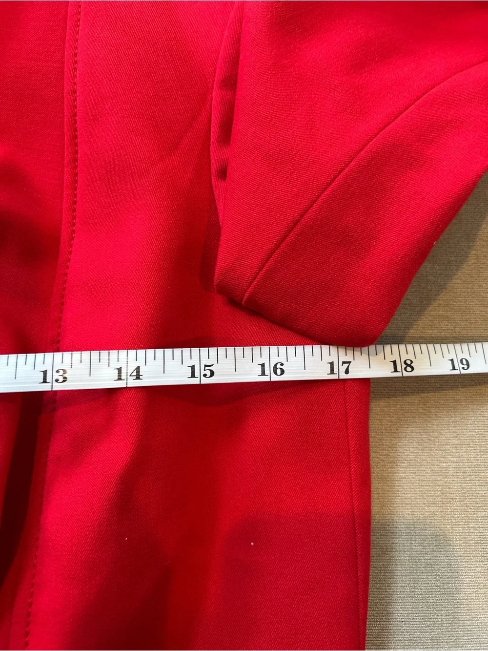 Tribal Red Ruffle-Front Blazer Jacket - Picture 7 of 9